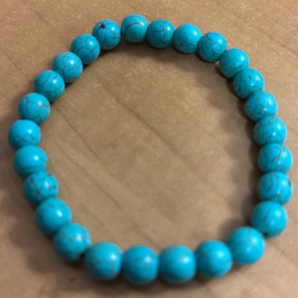 #170 Blue Turquoise Magnesite Bracelet 8mm